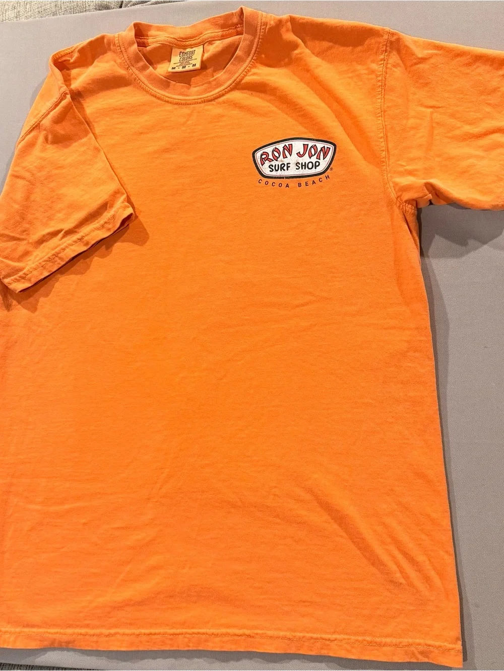 Comfort Colors Orange Short Sleeve Tee with Ron Jon Surf Shop Logo